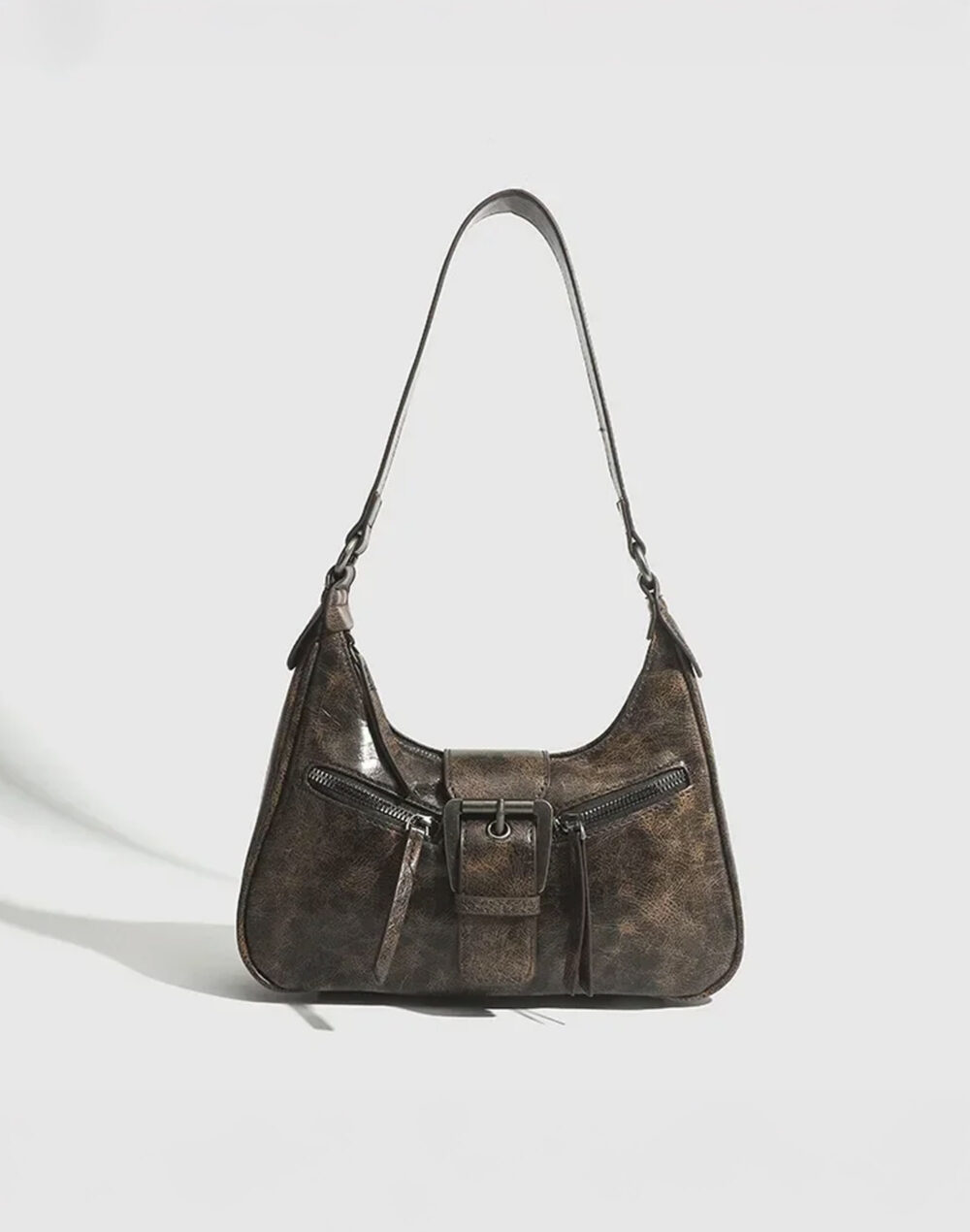 Retro PU Leather Hobo Bag